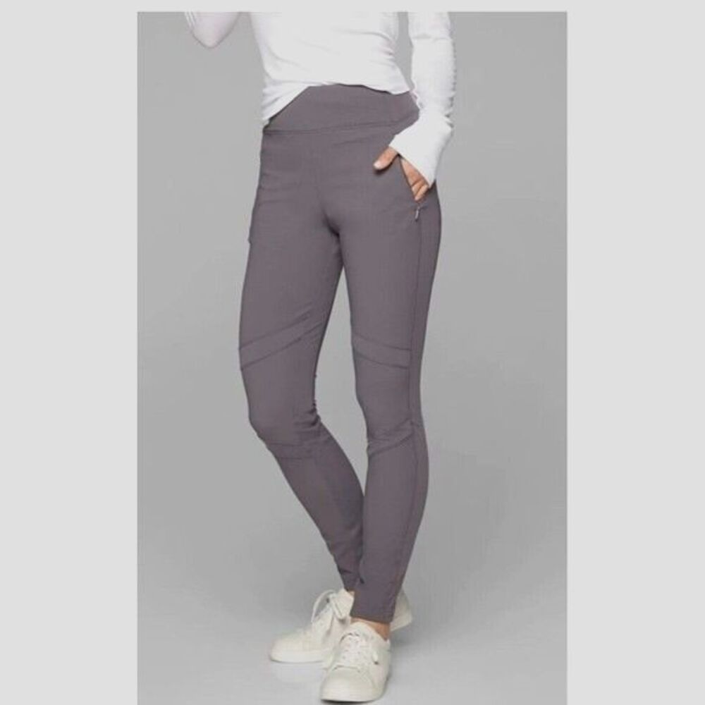 Athleta Highline Hybrid Summiter Tight Performance Leggings Gray Size 0 NWT!